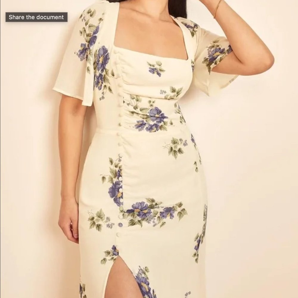 Reformation Ynez Dress in Macademia